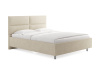 Кровать Omega 180 190 Замша кремовый