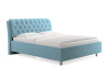 Кровать Оливия 90 190 Рогожка голубой