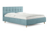 Кровать Bella 120 190 Замша голубой