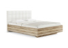 Кровать Luiza (ясень ориноко) 90 200 Эко-кожа белый