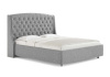 Кровать Diamant 80 200 Кашемир светло серый