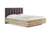Кровать Luiza (ясень ориноко) 200 200 Микровелюр кофе