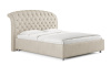 Кровать Венеция 140 200 Замша кремовый