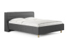 Кровать Madrid 80 190 Микровелюр серый