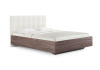 Кровать Luiza (ясень анкор) 80 190 Микровелюр белый
