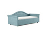 Кровать Maria 120 180 Замша голубой